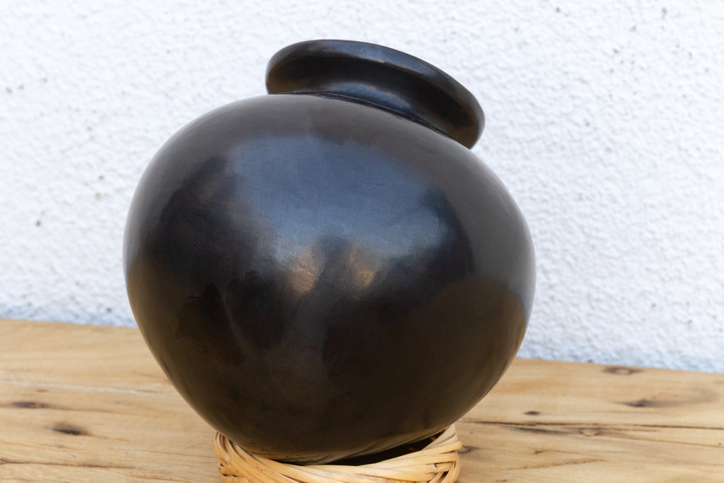 Vintage San Bartolo Black Clay Global Vessel