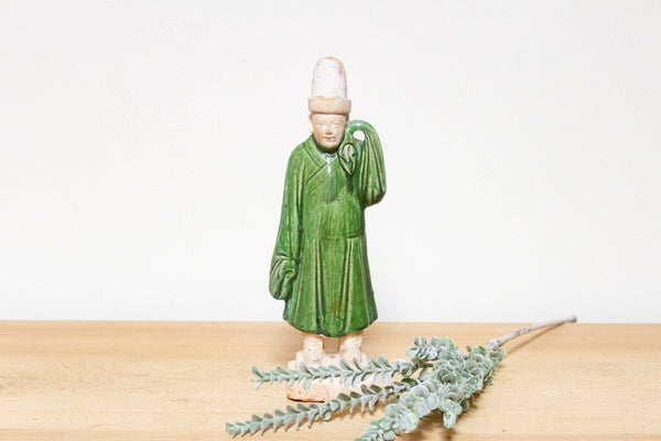 Chinese Green Glazed Sancai Figure (Trade)