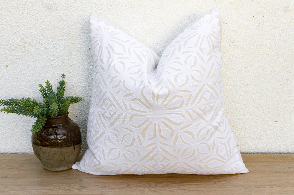 Floral Mirage Appliqué Pillow Cover