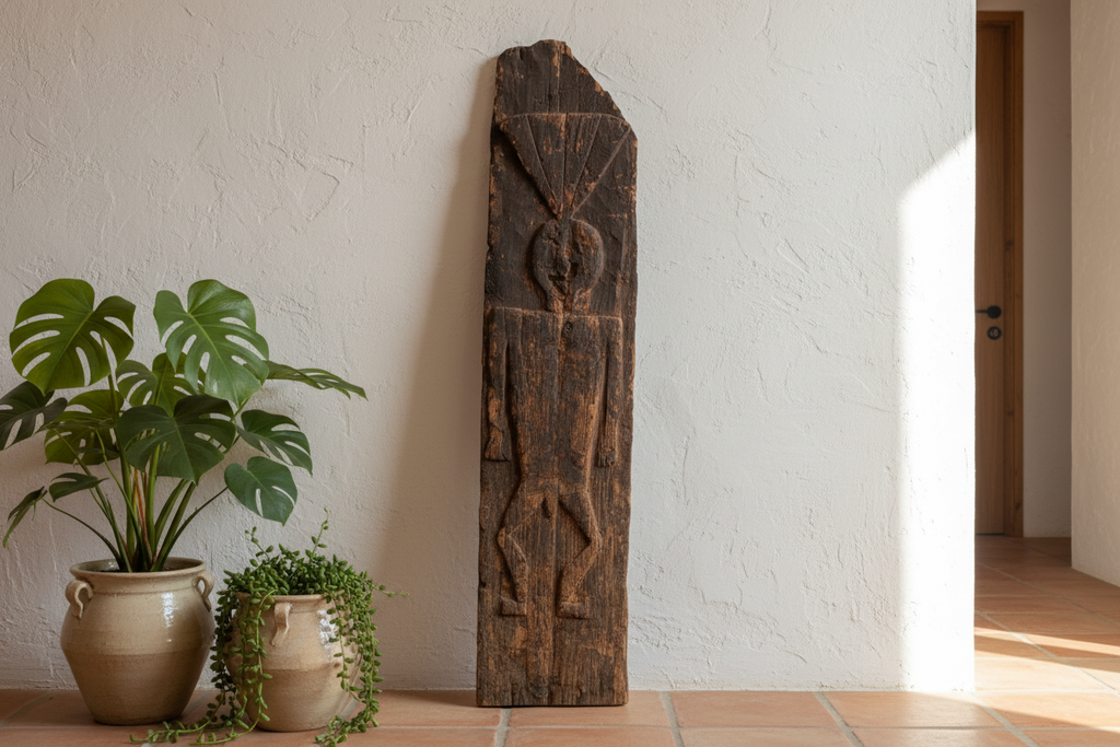 Ancient Carved Panel From Nagaland