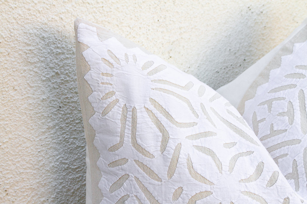 Floral Mirage Appliqué Pillow Cover