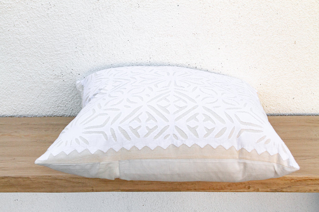 Floral Mirage Appliqué Pillow Cover