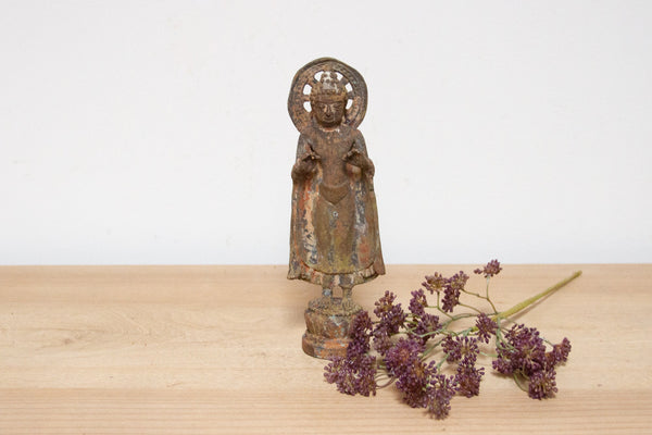 Antique Patinated Metal Buddha Figure (Trade)