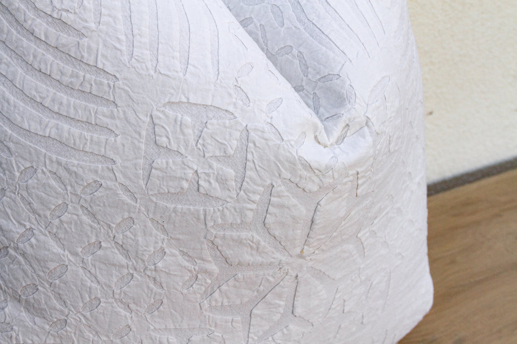 Lily Blossom Appliqué Pillow Cover