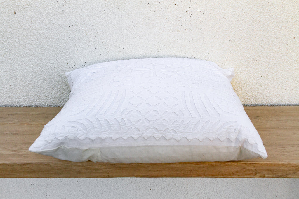 Lily Blossom Appliqué Pillow Cover