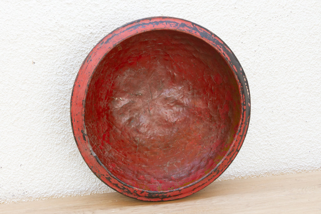 A Finely Woven Black & Red Burmese Basket