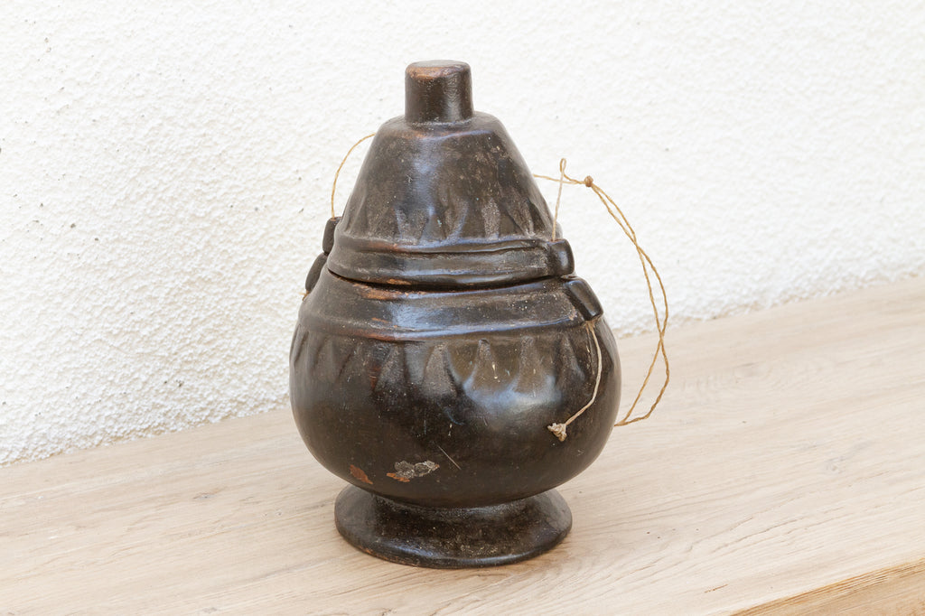 Antique Southeast Asia Carved Wood Vessel