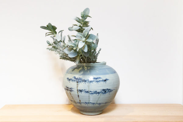 Large Blue & White Porcelain Jar