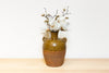 Tall Vintage Brown Stoneware Vase