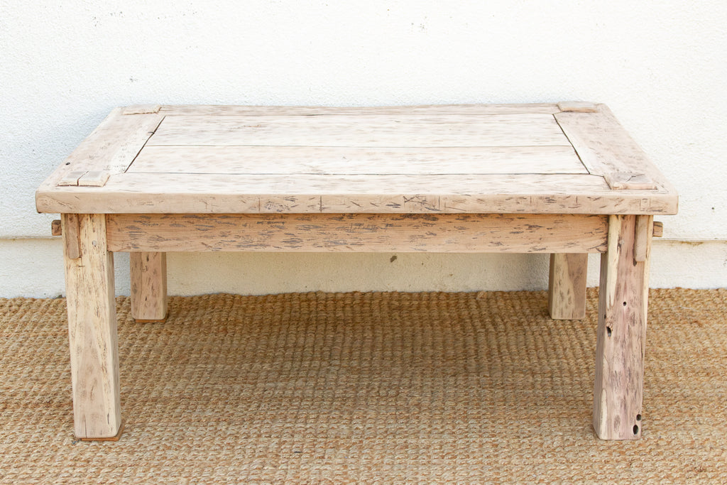 Bleached Teak Coastal Rustic Coffee Table (Trade)