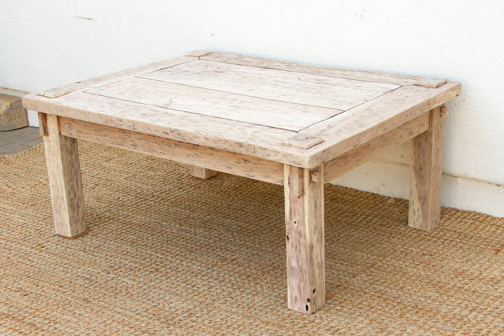 Bleached Teak Coastal Rustic Coffee Table (Trade)