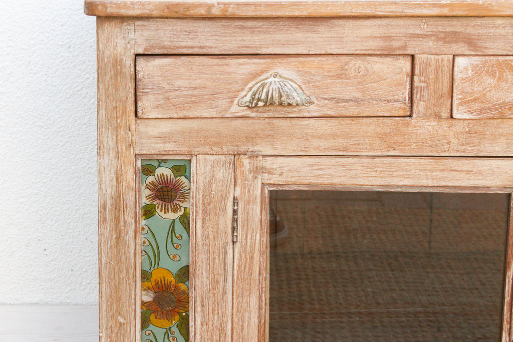 Early 20th Century Reverse Glass Painted Buffet Cabinet (Trade)