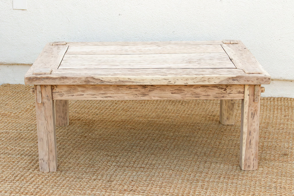 Bleached Teak Coastal Rustic Coffee Table (Trade)