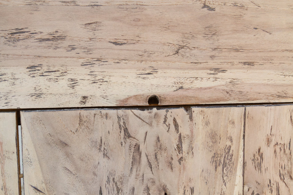 Bleached Teak Coastal Rustic Coffee Table (Trade)