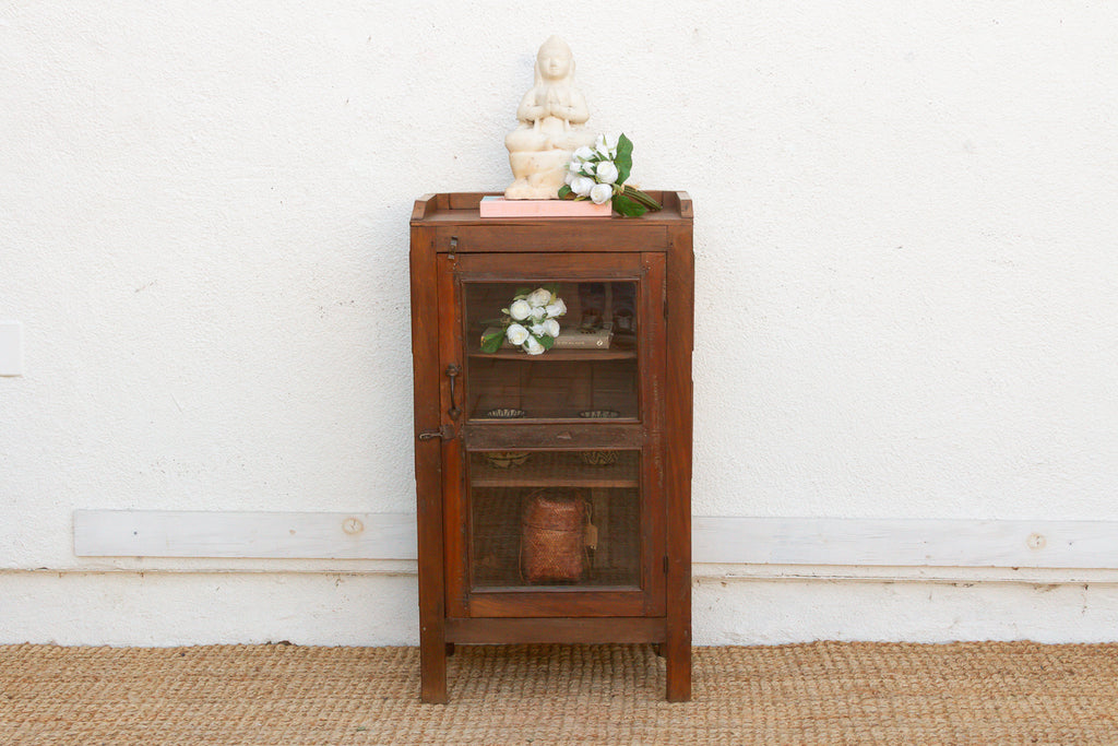Small Antique Apothecary Glass Cabinet (Trade)