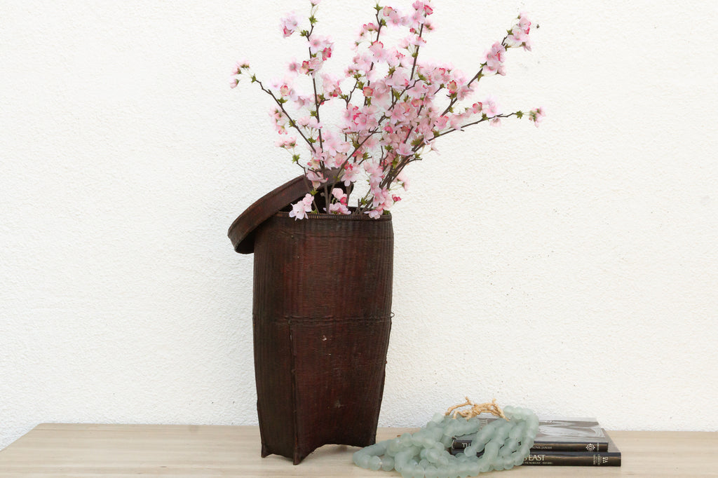 Early 20th Century Finely Woven Lidded Basket