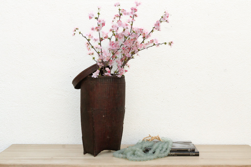 Early 20th Century Finely Woven Lidded Basket