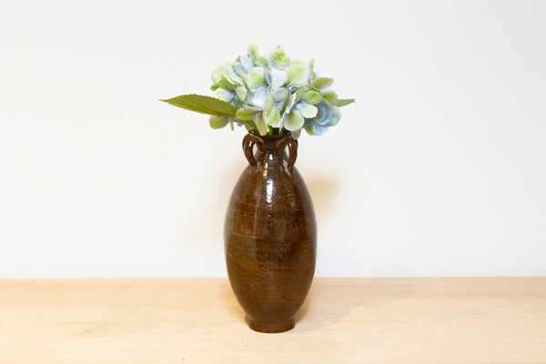 Slim Brown Faux Wood Japanese Vase