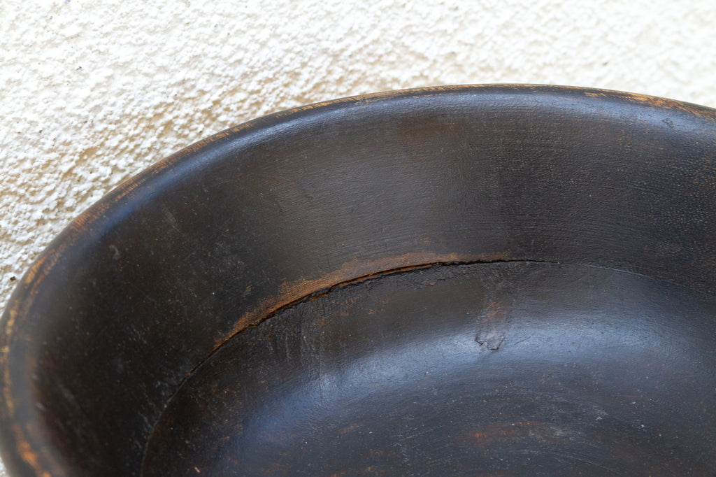 Vintage African Wood Pedestal Bowl