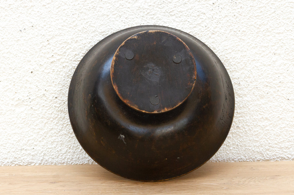 Vintage African Wood Pedestal Bowl
