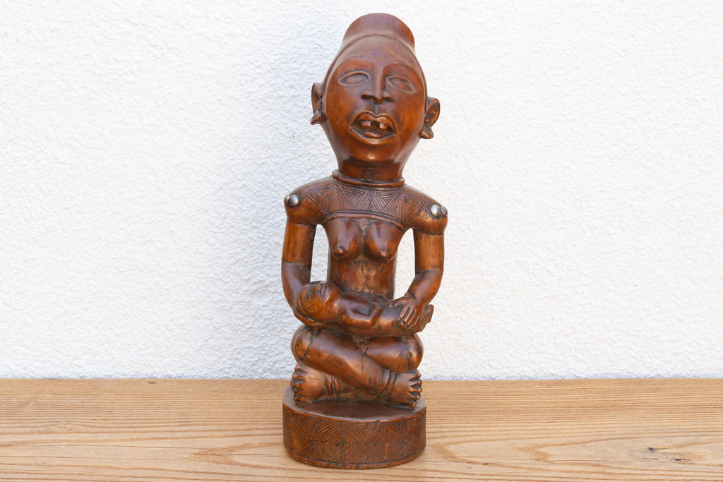 African Phemba Mother & Child Figure
