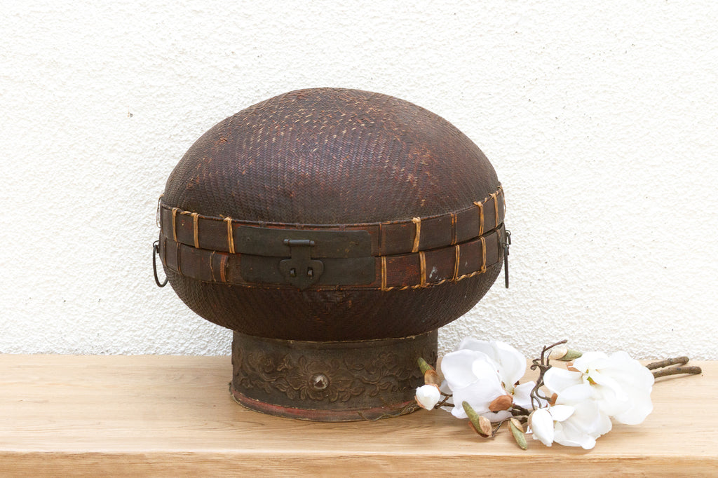 Rare 19th Century Woven Wedding Basket