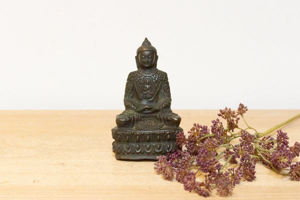 Small Vintage Repurposed Metal Buddha