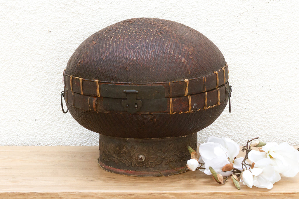 Rare 19th Century Woven Wedding Basket