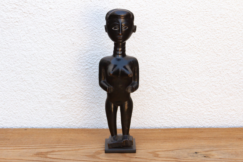 Dark Patinated African Baule Female Figure