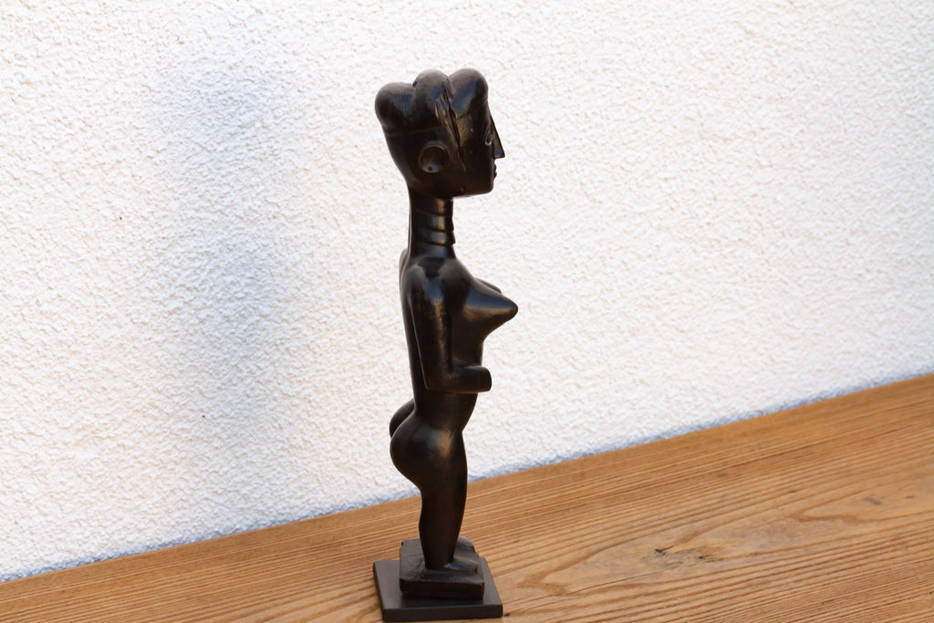 Dark Patinated African Baule Female Figure