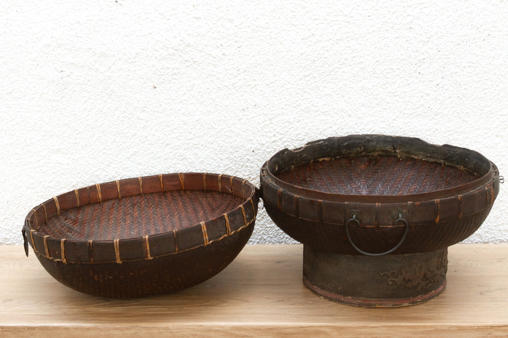 Rare 19th Century Woven Wedding Basket