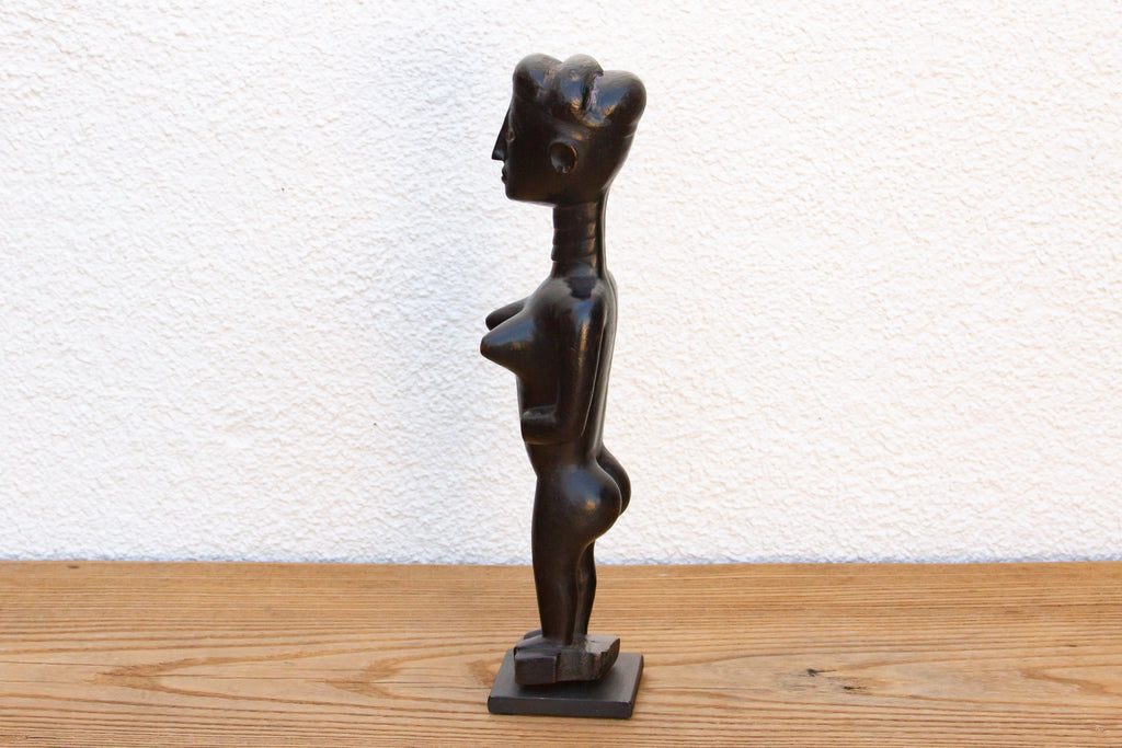 Dark Patinated African Baule Female Figure
