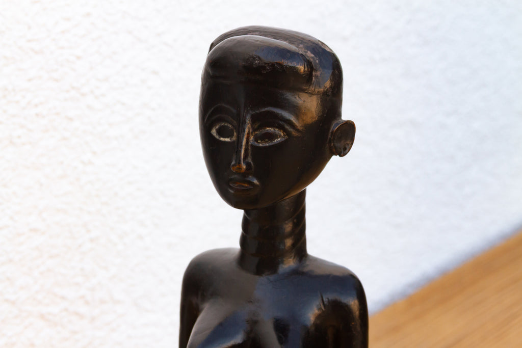 Dark Patinated African Baule Female Figure