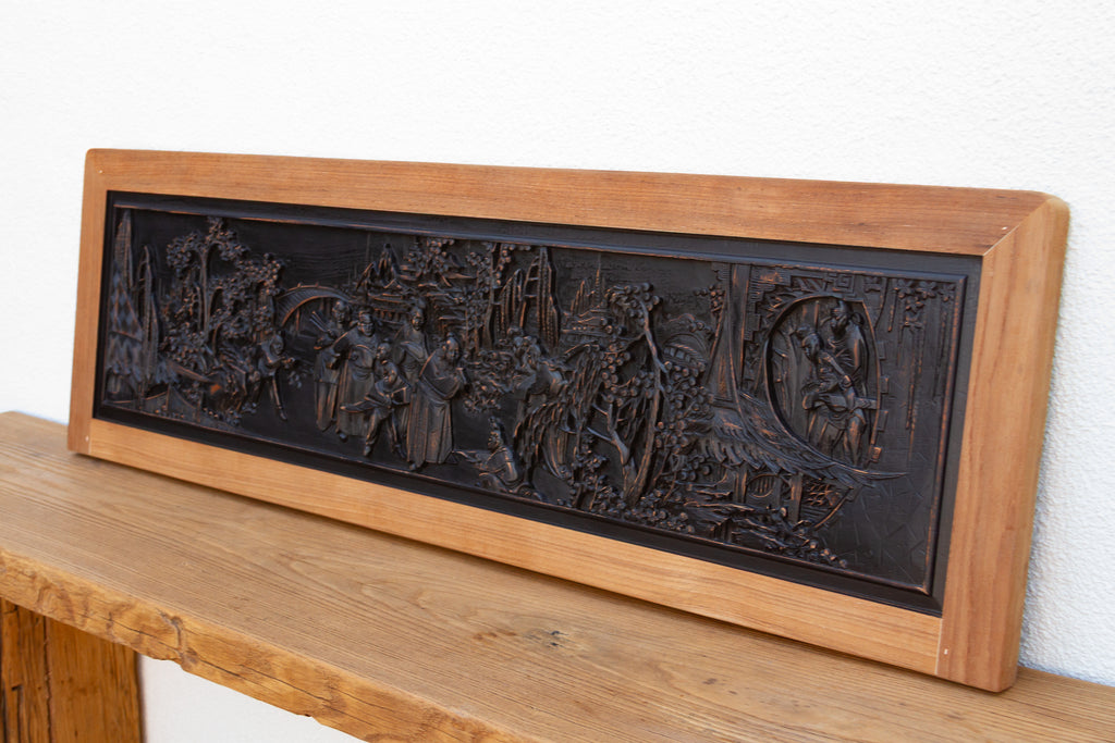 Finely Carved Chinese Wall Panel