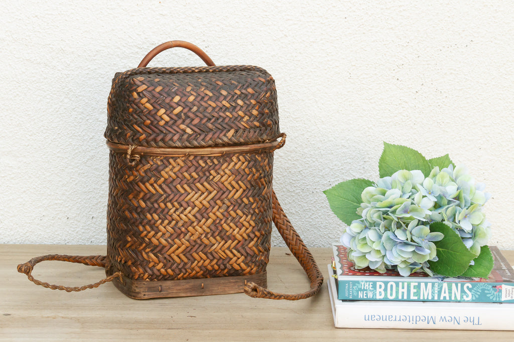Antique Handwoven Cordillera Basket Backpack