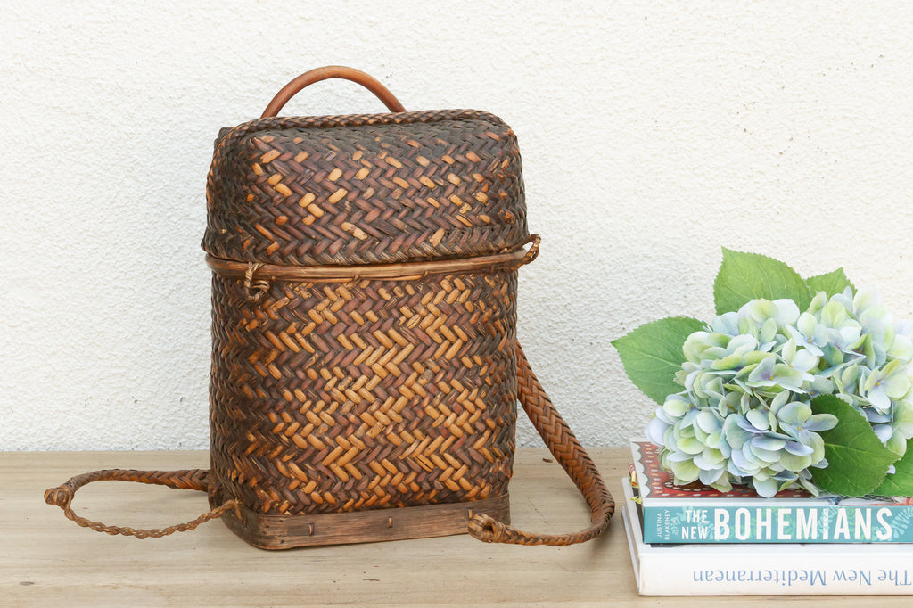 Antique Handwoven Cordillera Basket Backpack