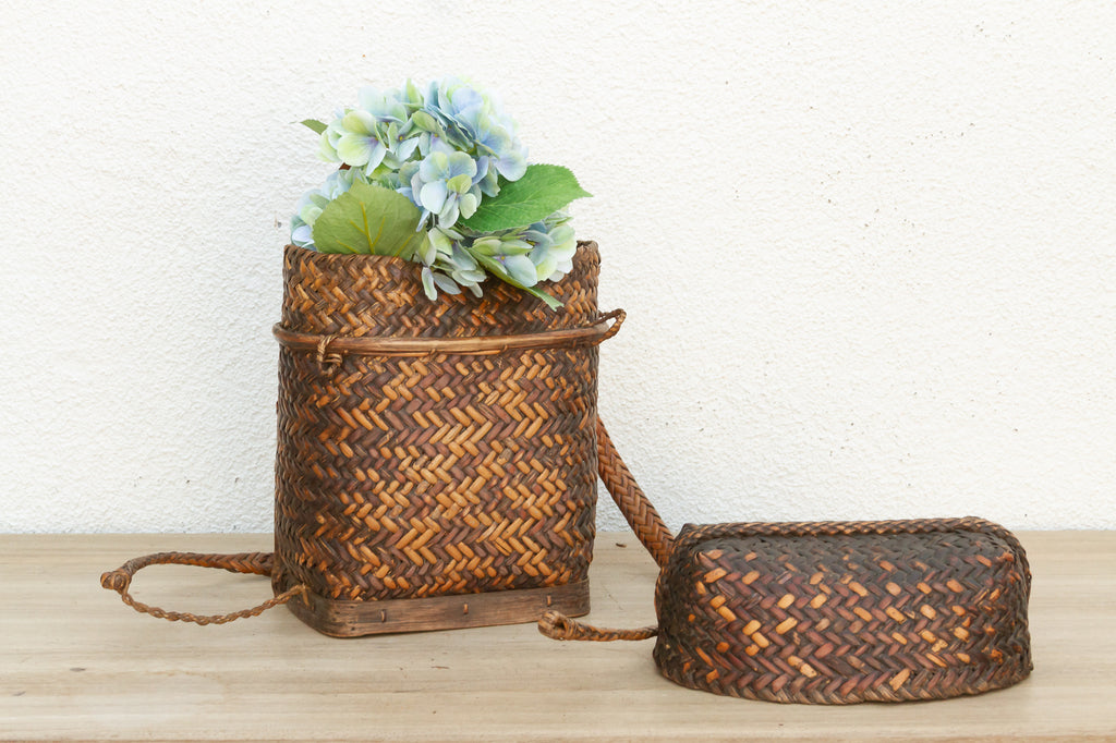 Antique Handwoven Cordillera Basket Backpack