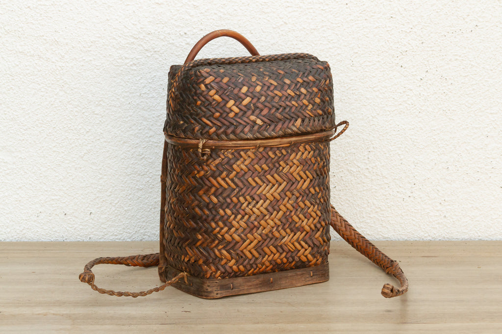 Antique Handwoven Cordillera Basket Backpack