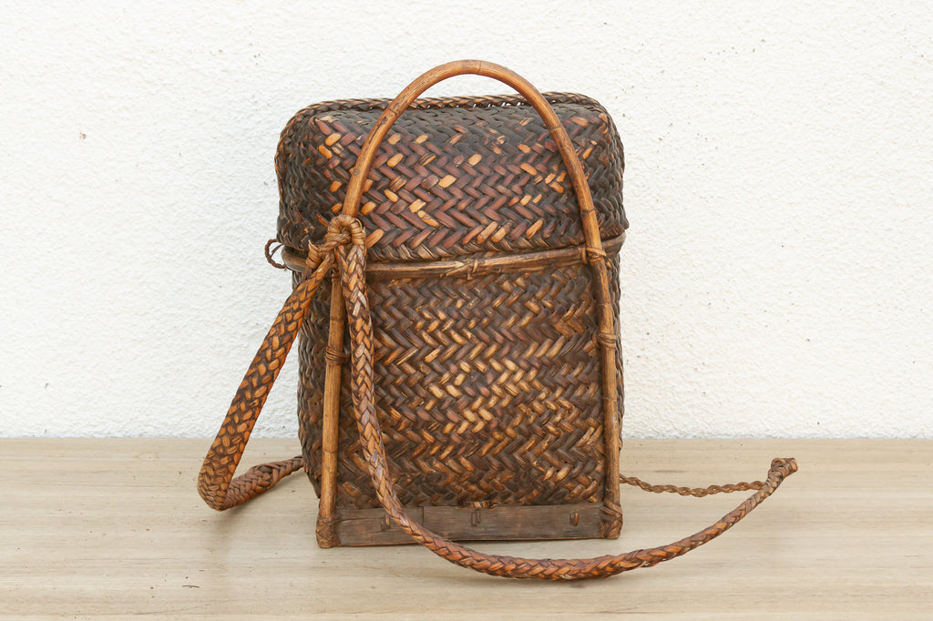 Antique Handwoven Cordillera Basket Backpack