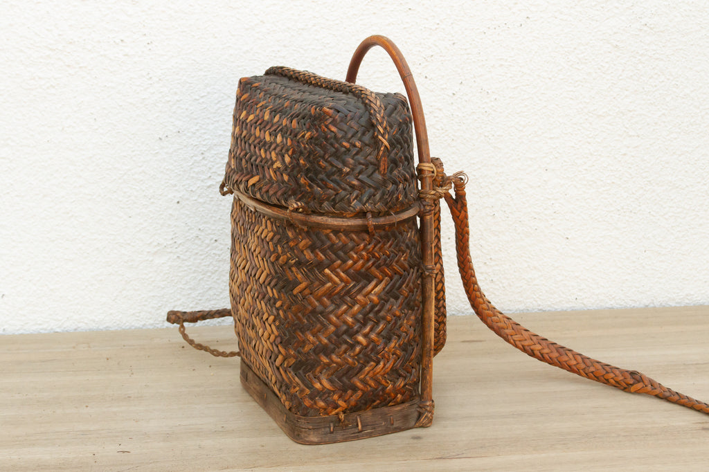 Antique Handwoven Cordillera Basket Backpack