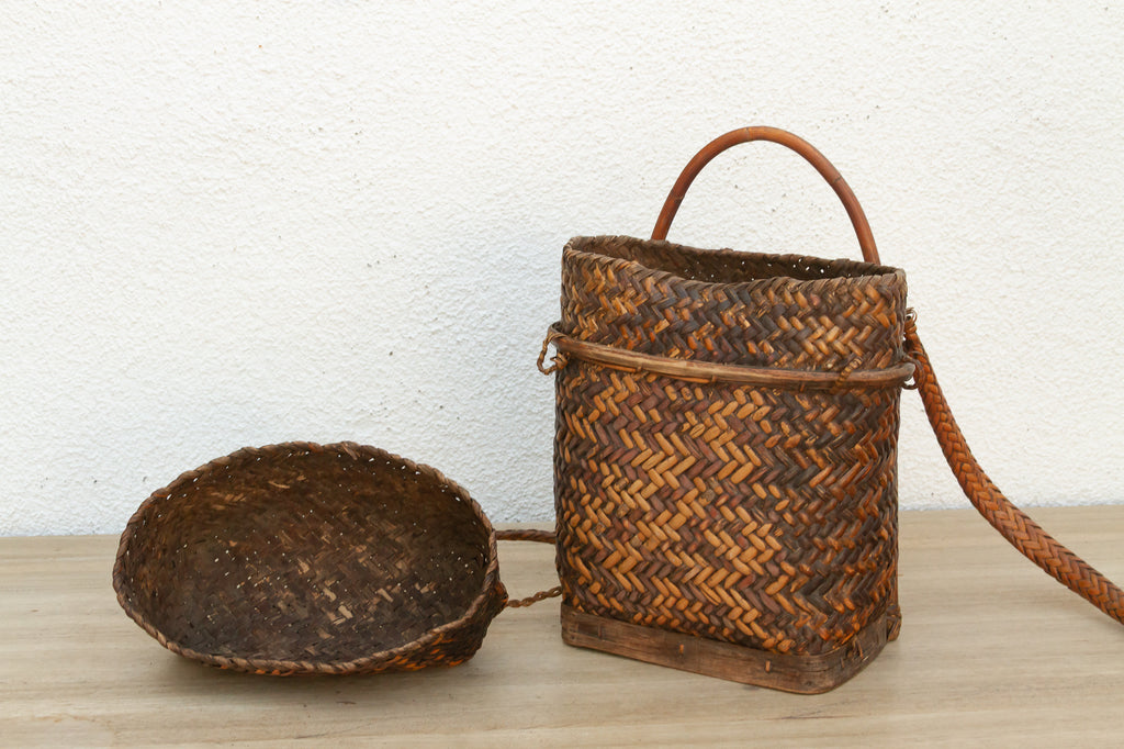 Antique Handwoven Cordillera Basket Backpack