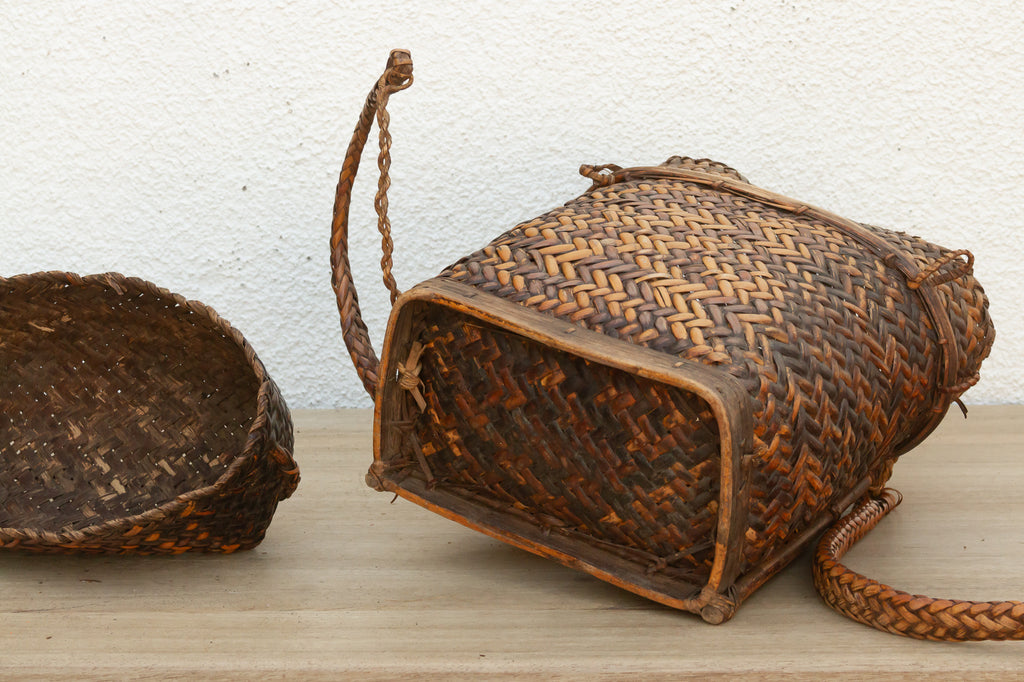 Antique Handwoven Cordillera Basket Backpack