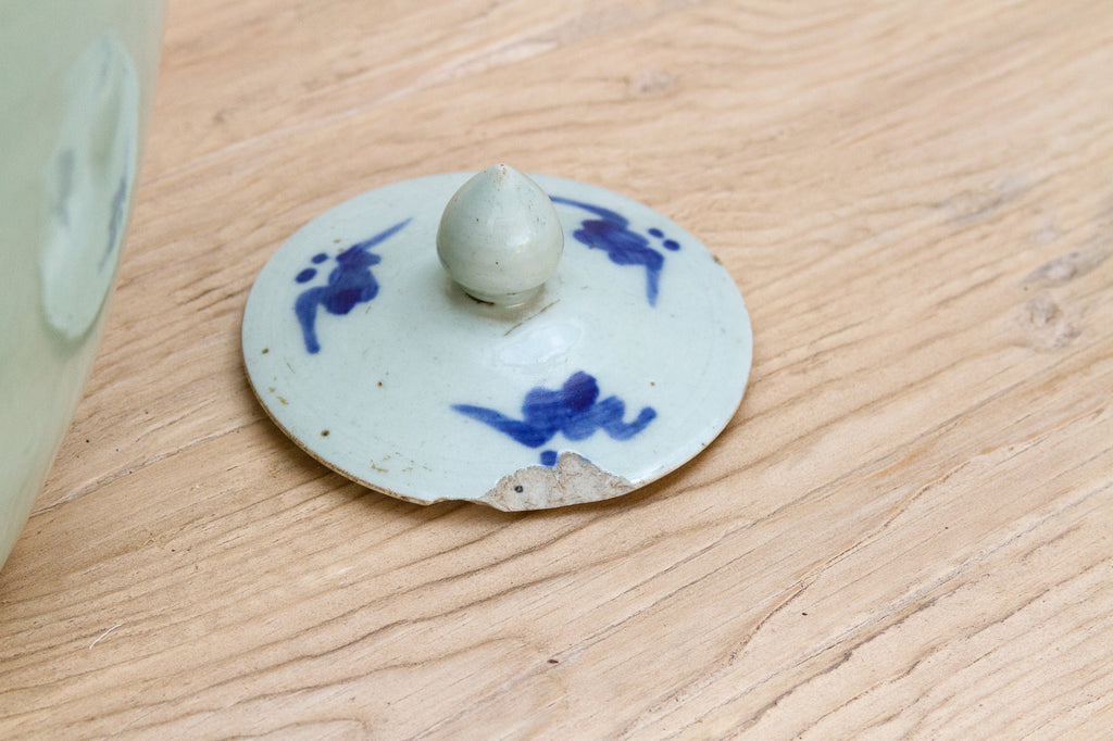 Blue & White Porcelain Lidded Jar