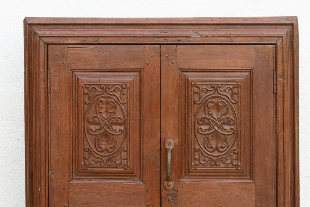 19th Century Carved Medallion Slim Cabinet (Trade)