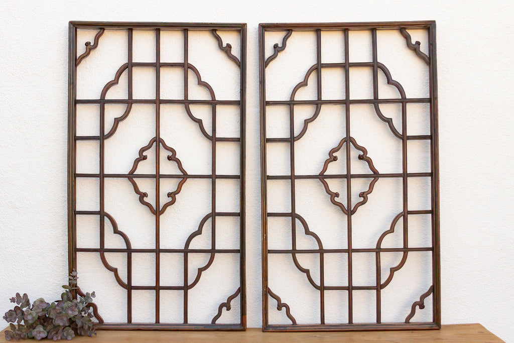 Set of 2, 19th Century Cloud Medallion Windows