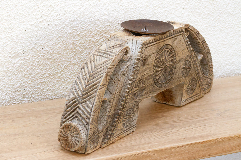 A Reclaimed Architectural Element Candle Holder