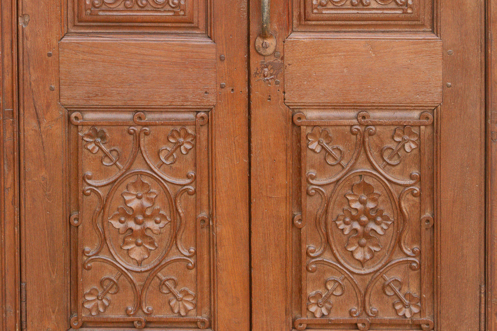 19th Century Carved Medallion Slim Cabinet (Trade)