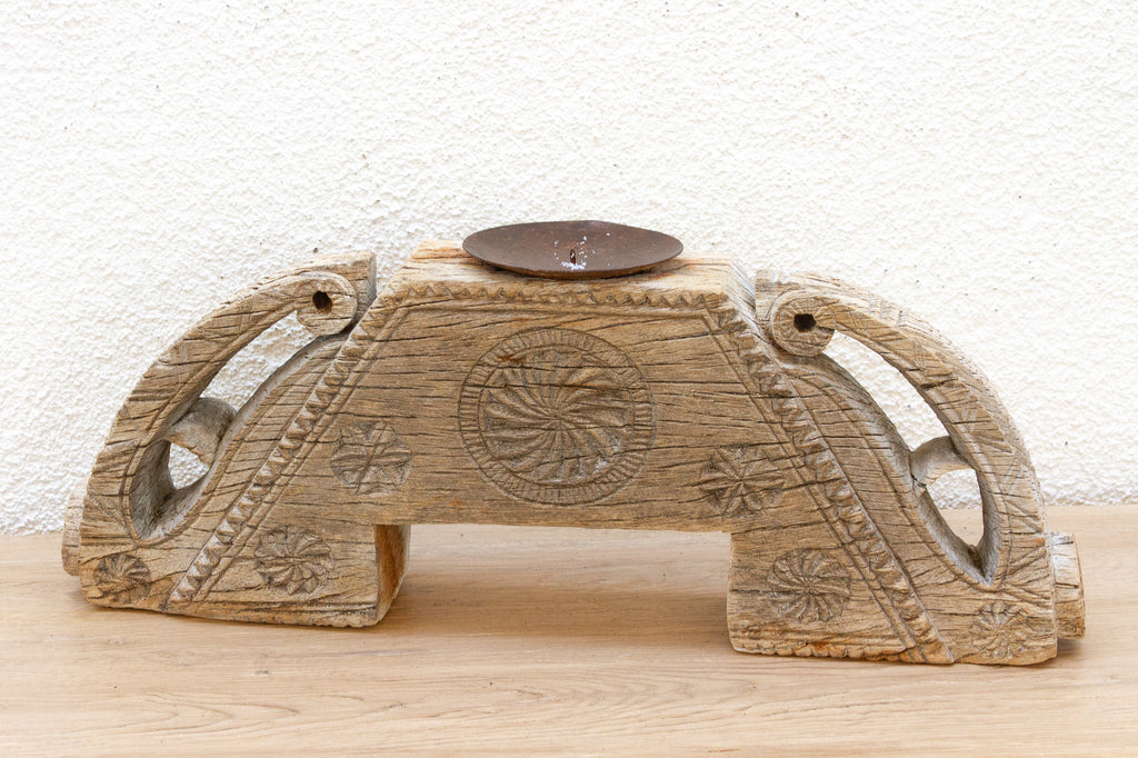 A Reclaimed Architectural Element Candle Holder