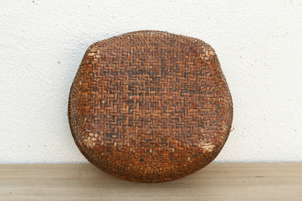 Large Antique Southeast Asian Vegetable Basket