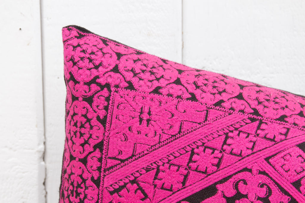 Bijal Swati Embroidered Phulkari Pillow (Trade)